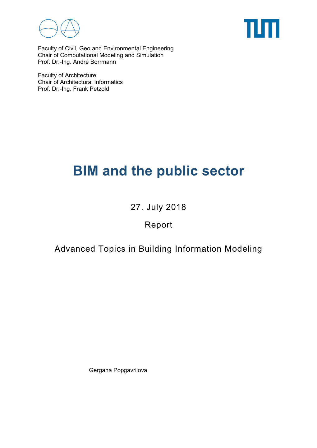 BIM and the Public Sector