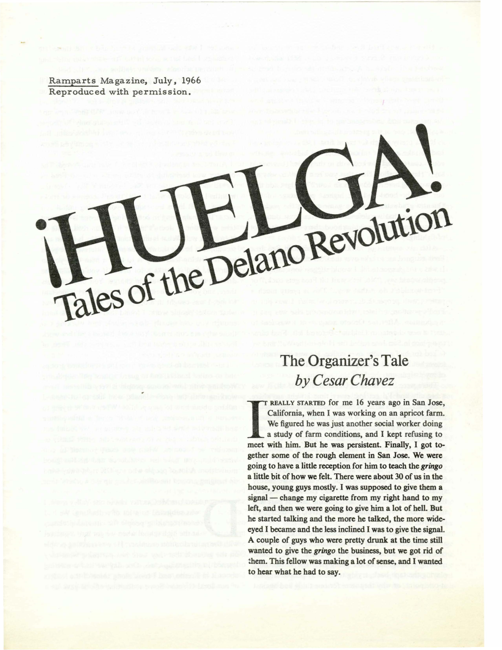 The Organizer's Tale by Cesar Chavez