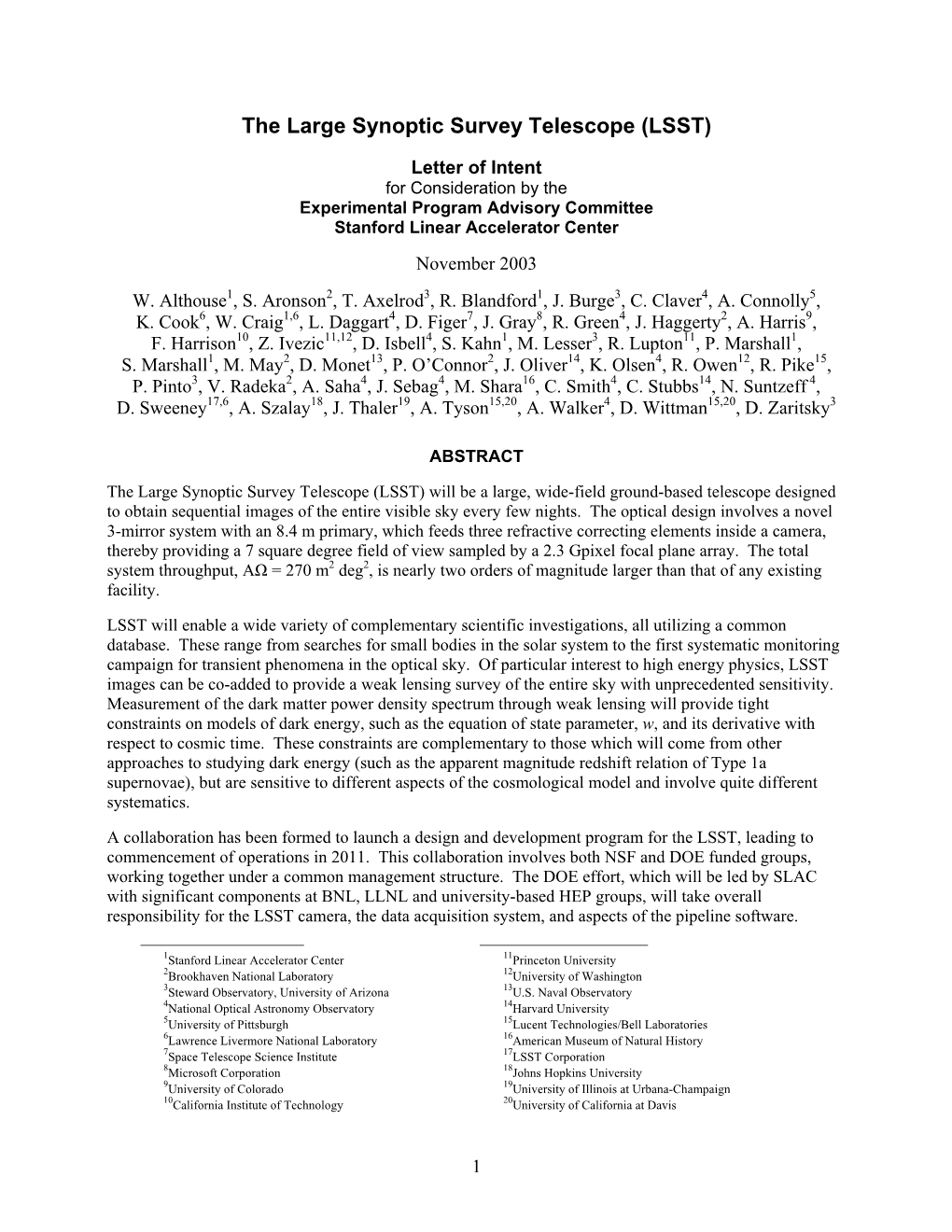 The Large Synoptic Survey Telescope (LSST)