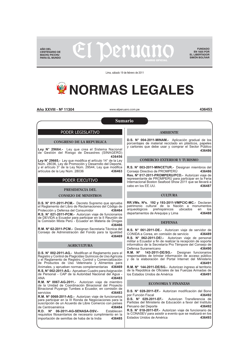 Cuadernillo De Normas Legales