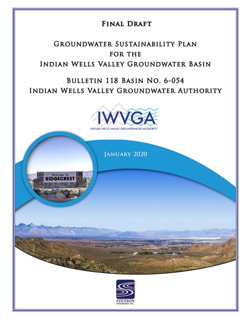 Groundwater Sustainability Plan