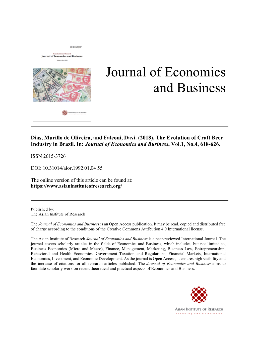 Journal of Economics and Business