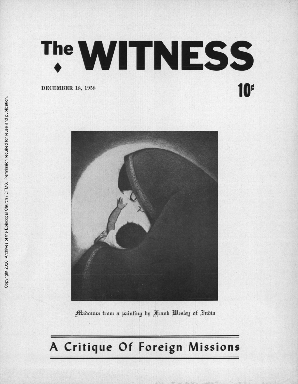 1958 the Witness, Vol. 45, No. 40