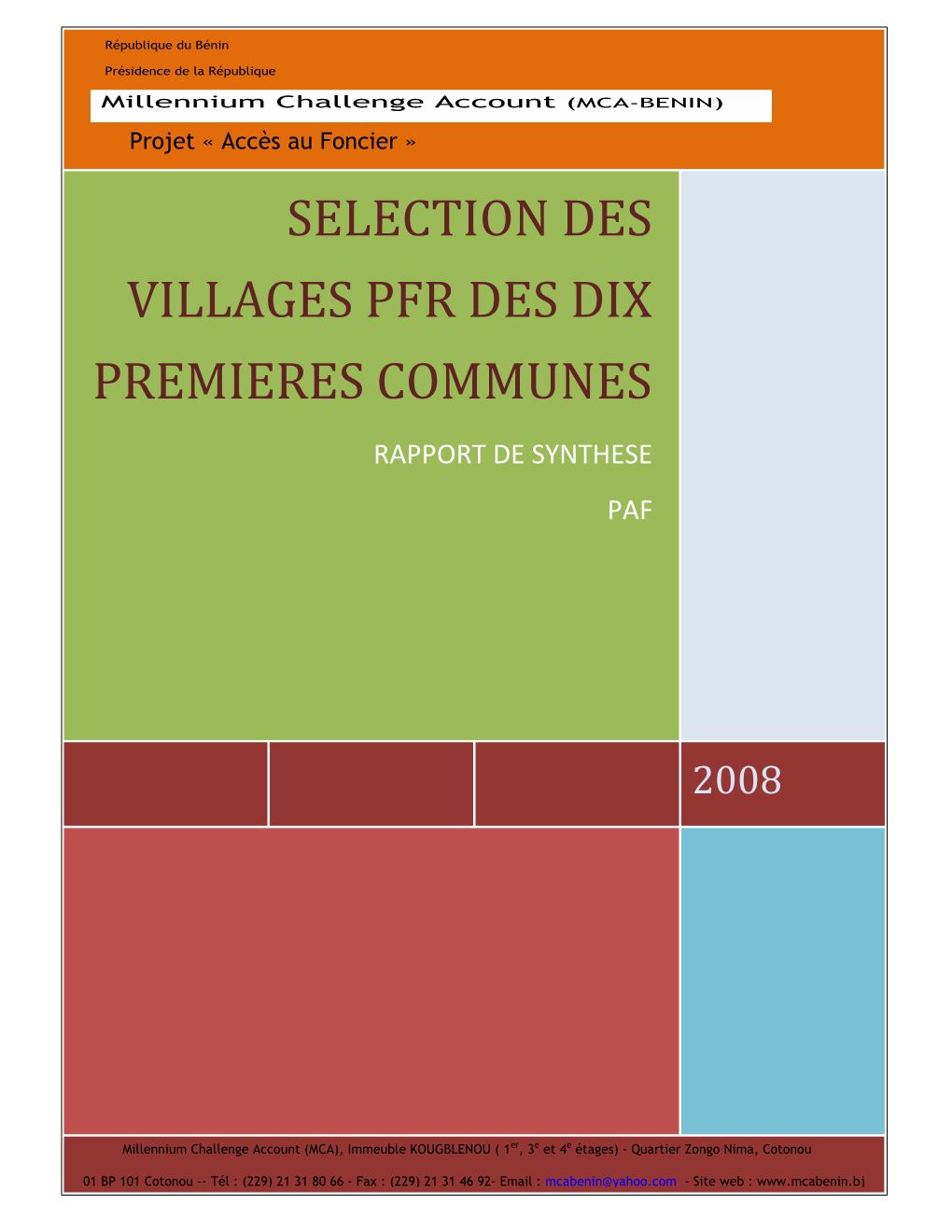 Selection Des Villages Pfr Des Dix Premieres Communes