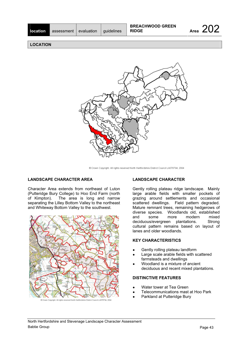 Landscape Character Assessment of North Hertfordshire