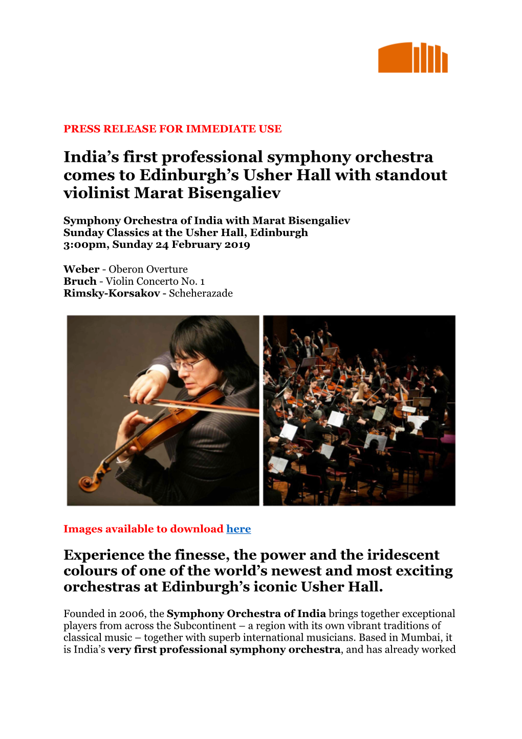 India's First Professional Symphony Orchestra Comes to Edinburgh's