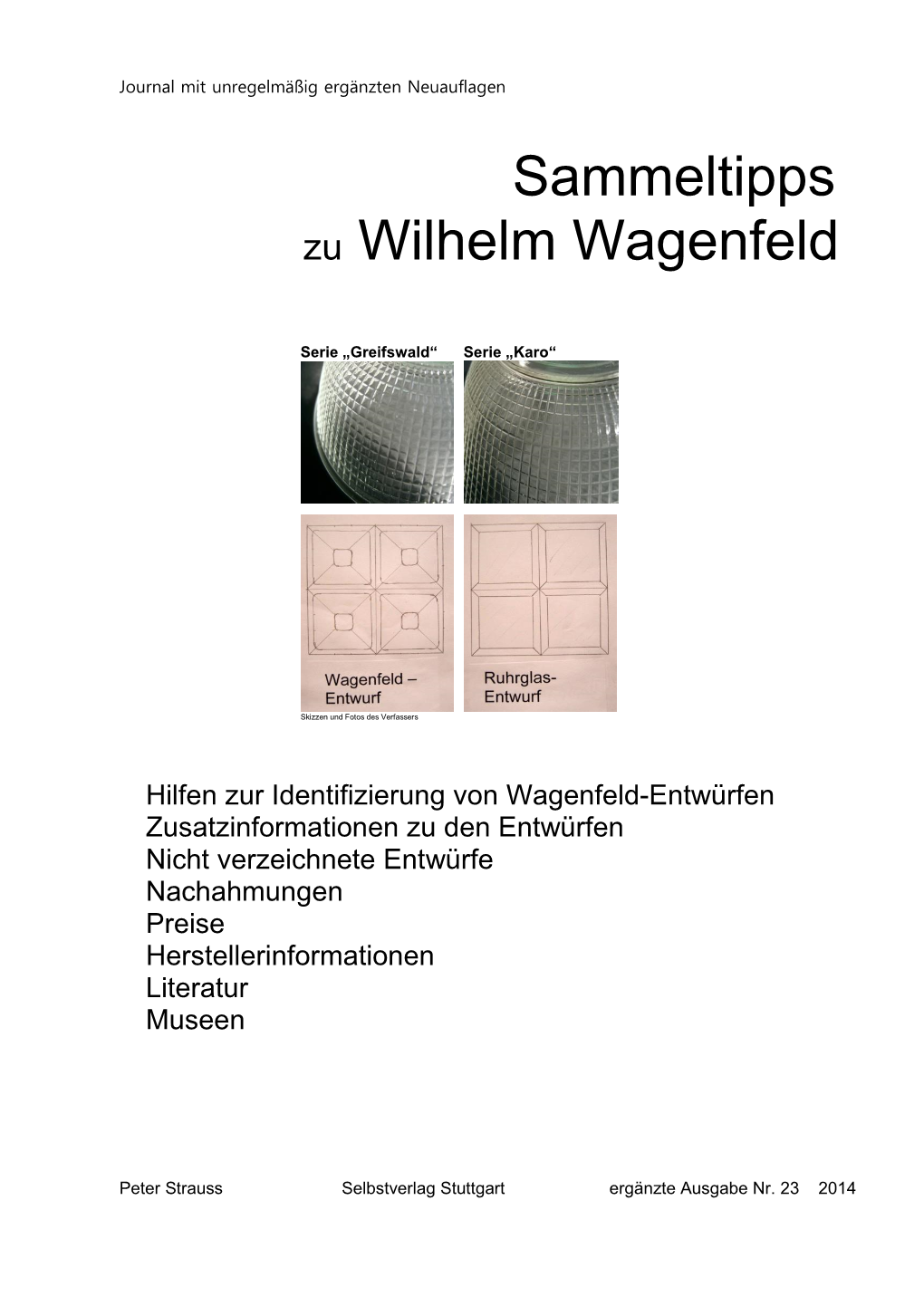 Sammeltipps Zu Wilhelm Wagenfeld