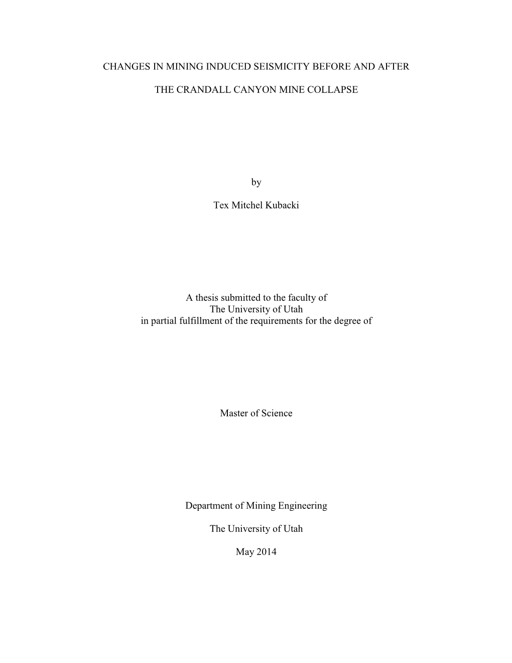 Changes in Mining Induced Seismicity Before and After