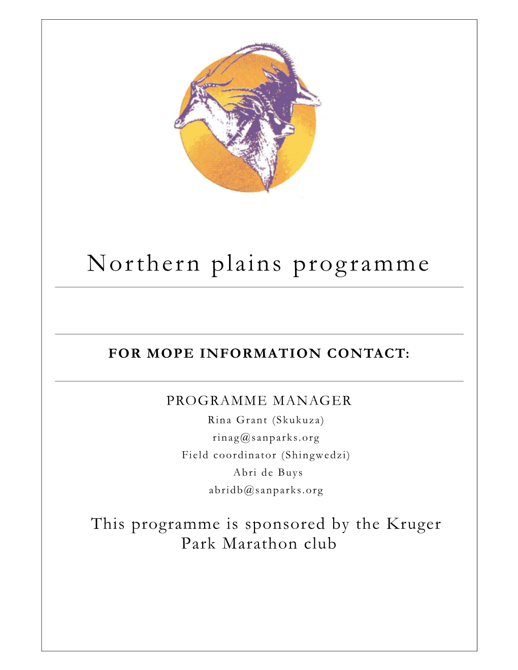 Northern Plains Programme