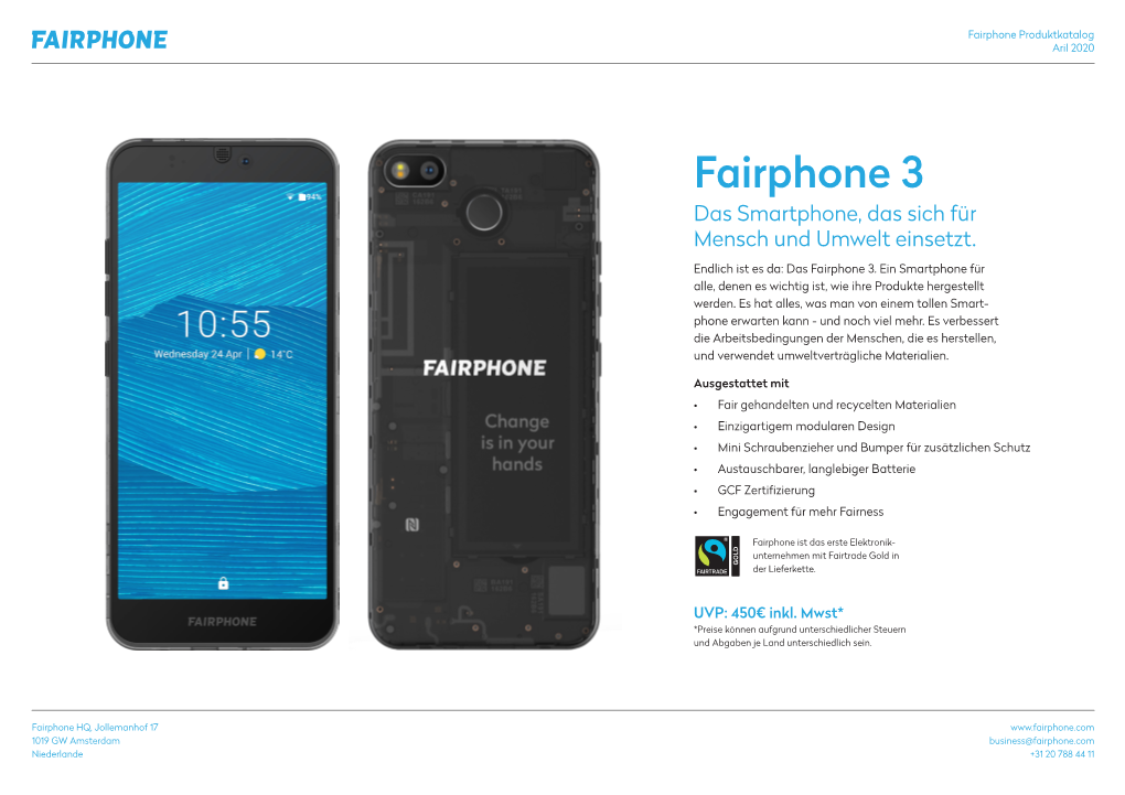 Fairphone 3 Das Smartphone, Das Sich Für Mensch Und Umwelt Einsetzt