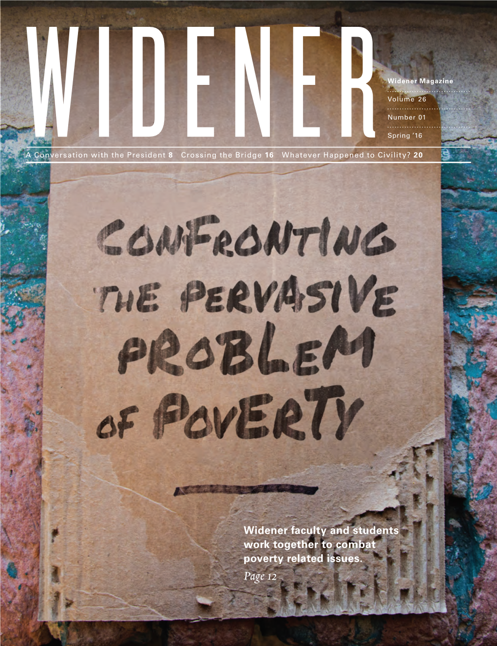 Page 12 on the COVER the City of Philadelphia Has the Highest Poverty Level of Any Major City in the United States