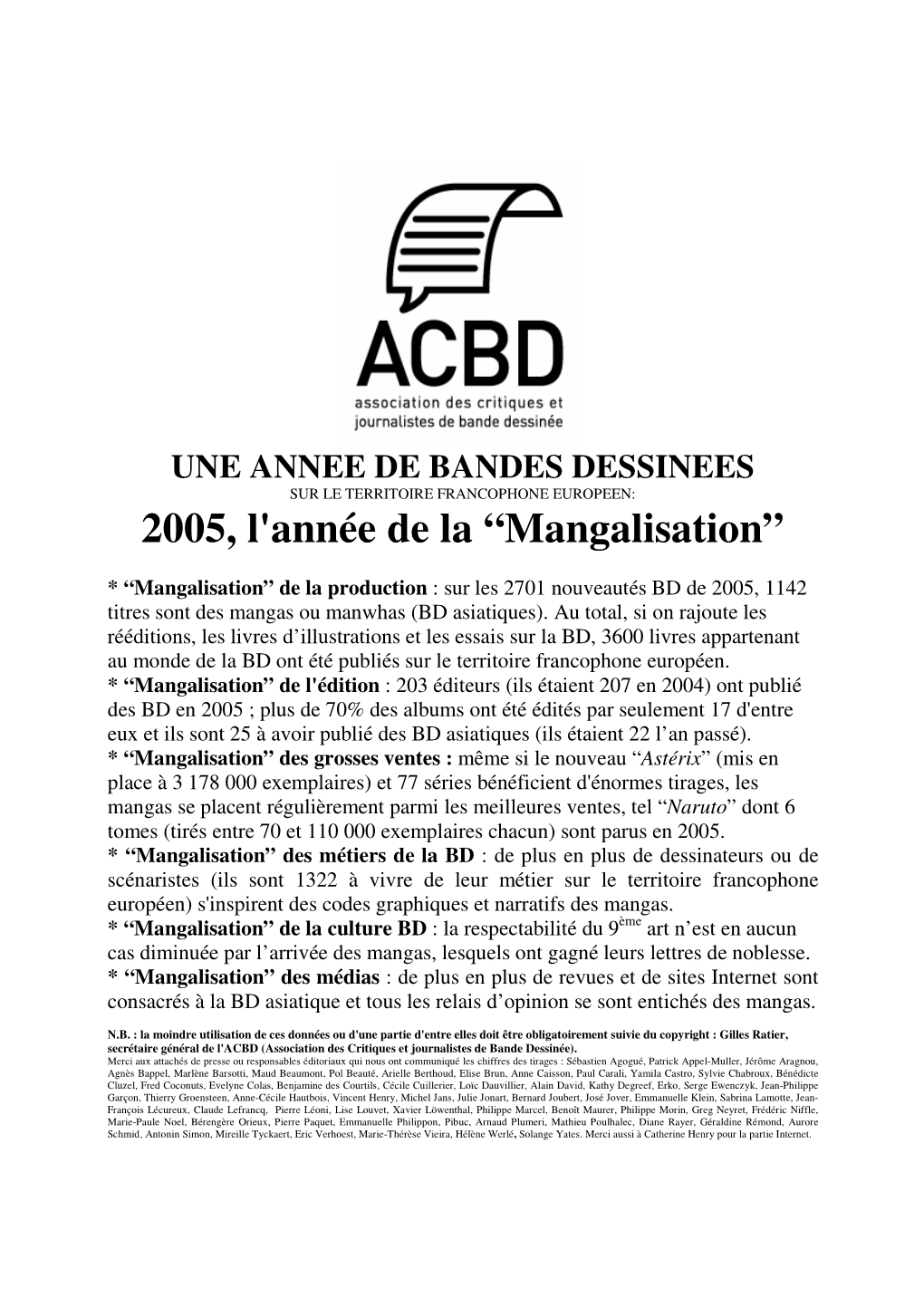 2005, L'année De La “Mangalisation”