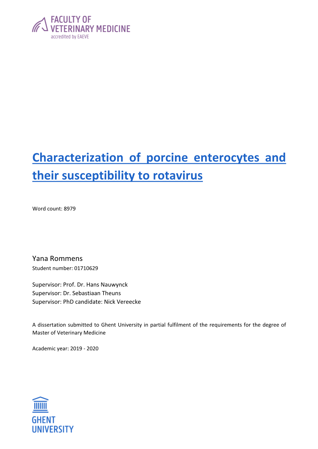 Characterization of Porcine Enterocytes and Their Susceptibility to Rotavirus