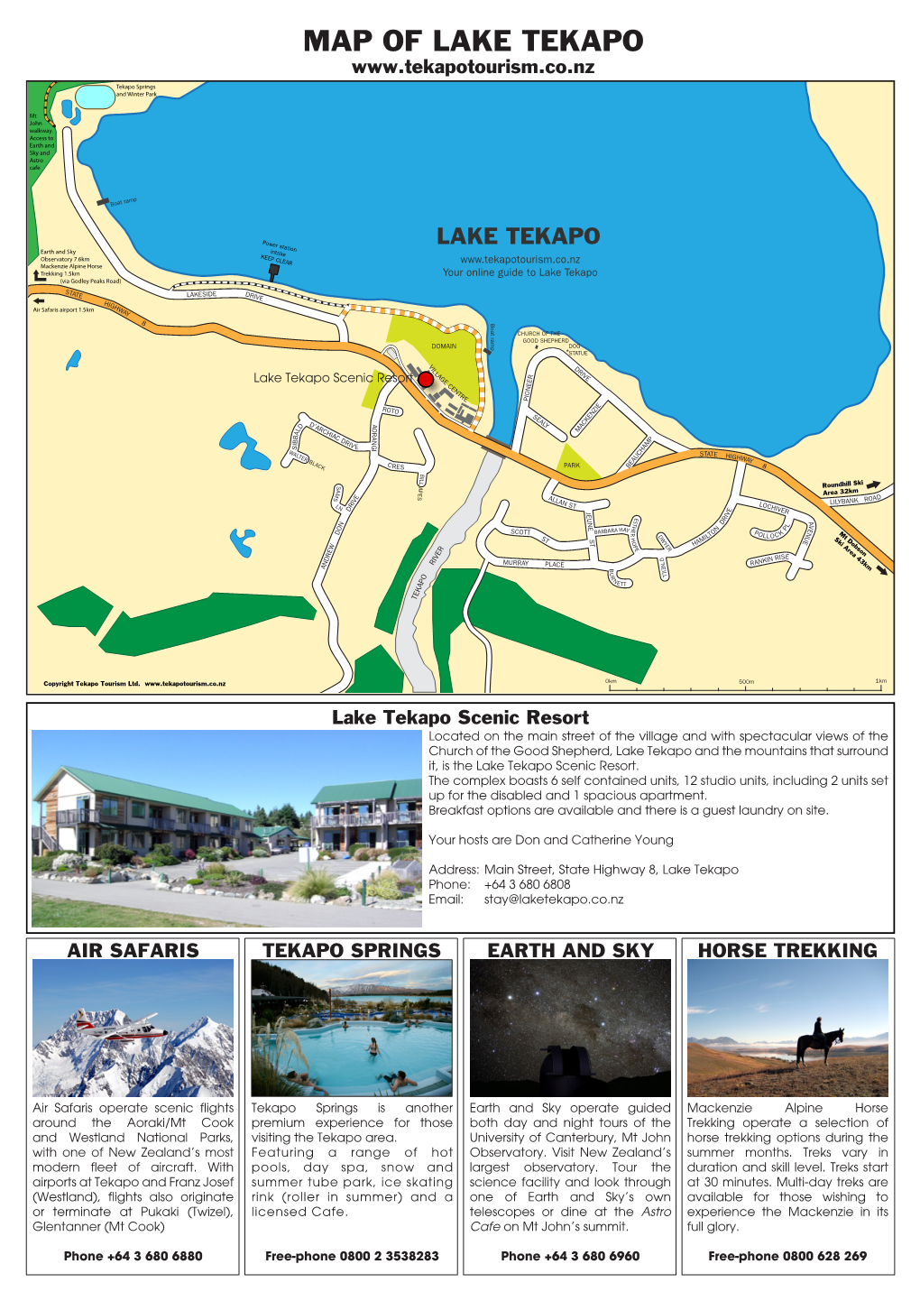 Map of Lake Tekapo