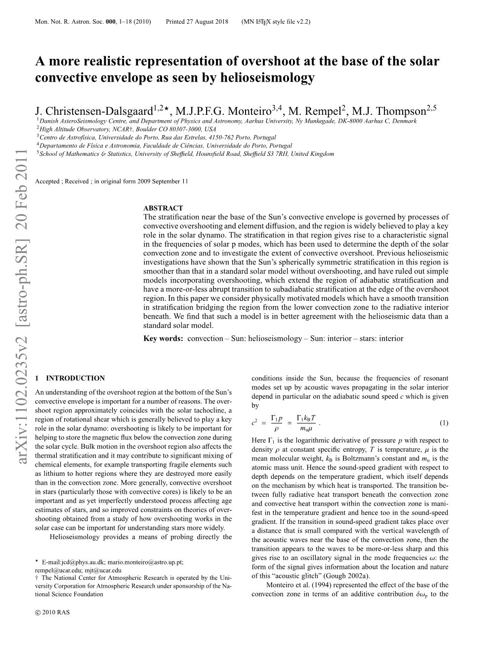 Arxiv:1102.0235V2 [Astro-Ph.SR] 20 Feb 2011