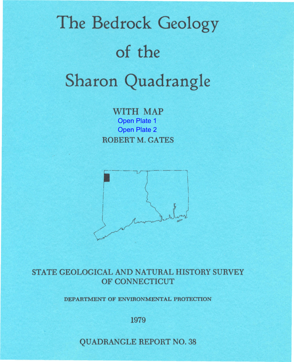 The Bedrock Geology of the Sharon Quadrangle With