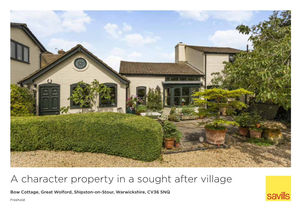 A Character Property in a Sought After Village