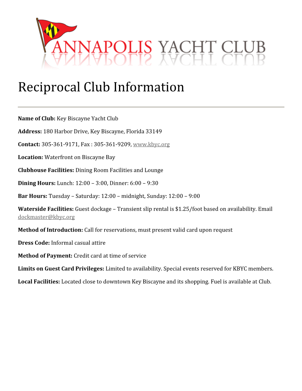 Club Information