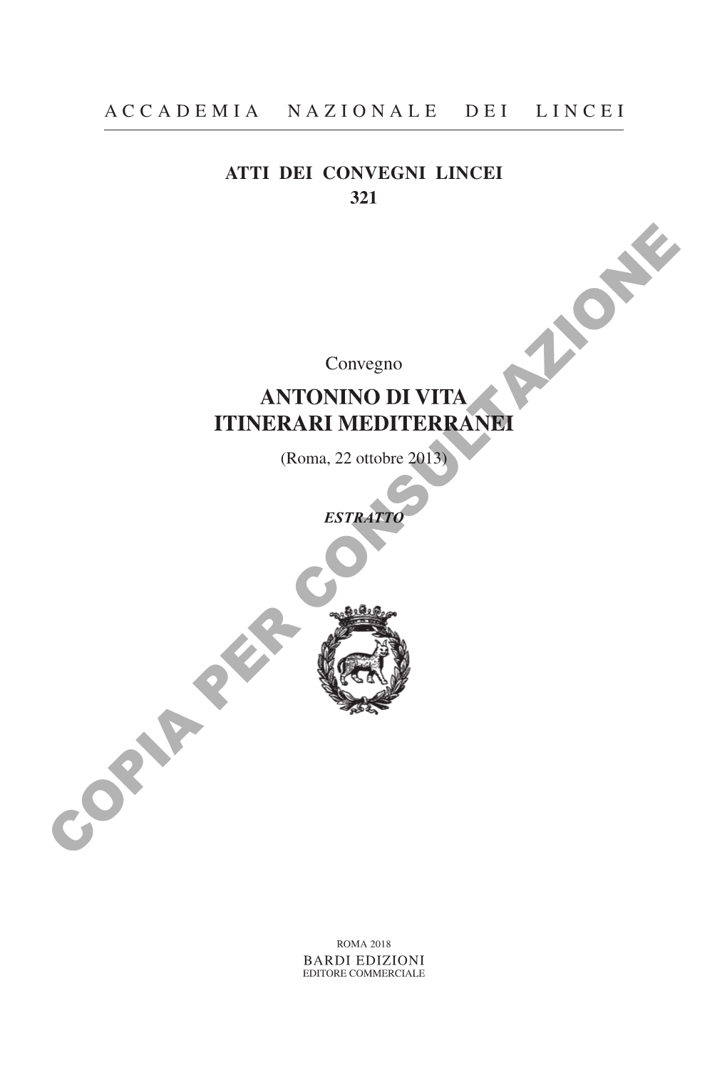 Copia Per Consultazione