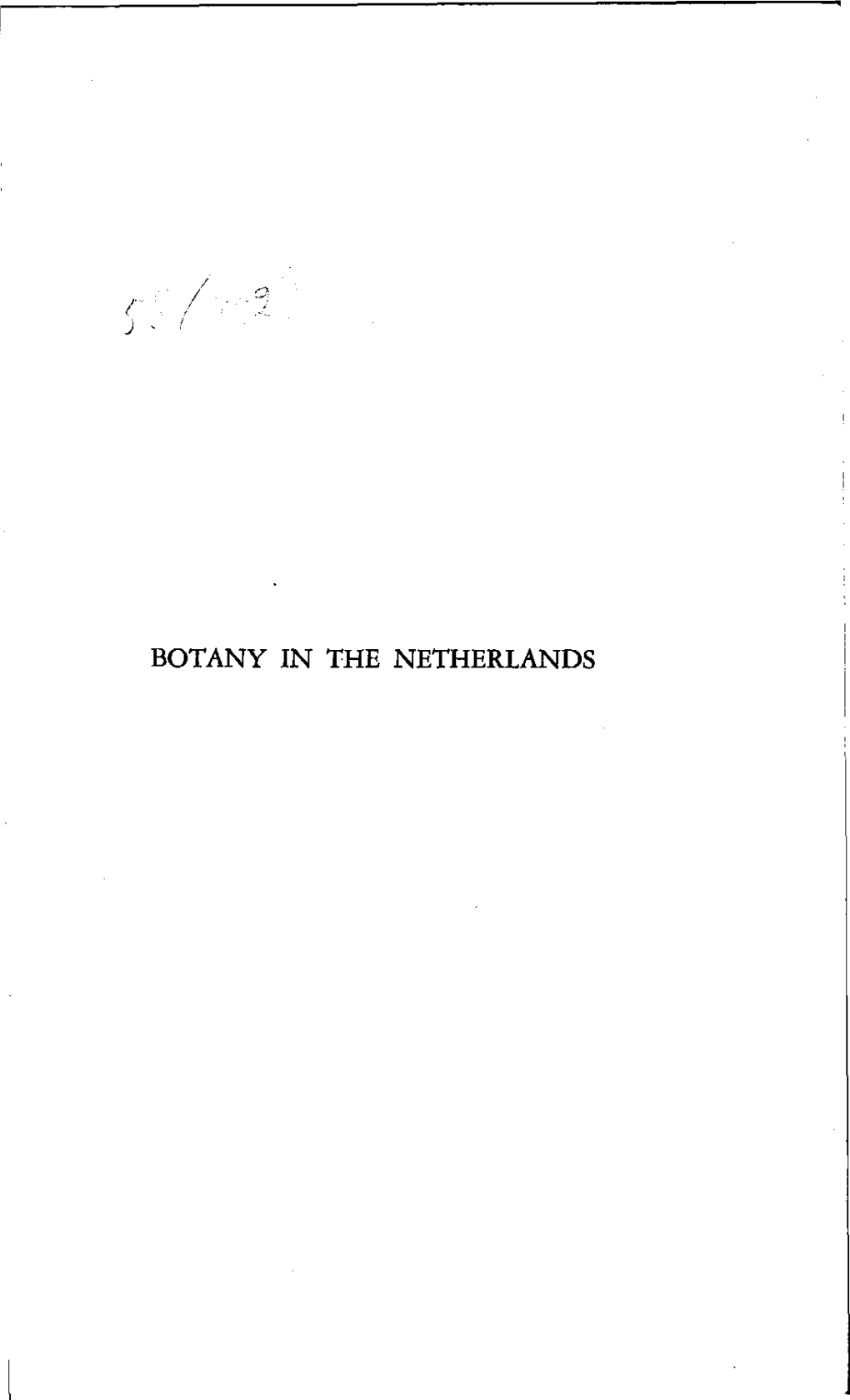 Botany in the Netherlands F