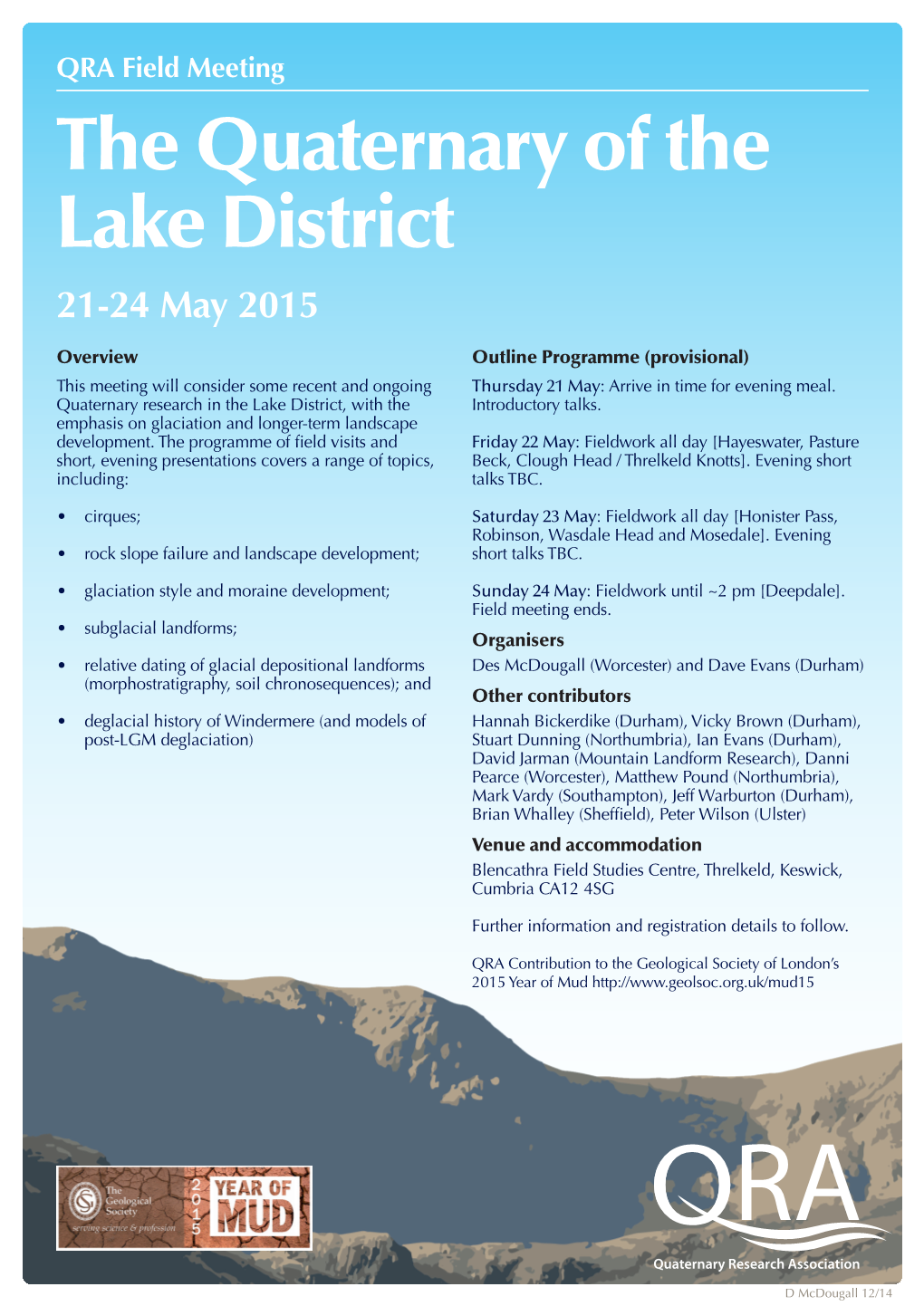 The Quaternary of the Lake District 21-24 May 2015