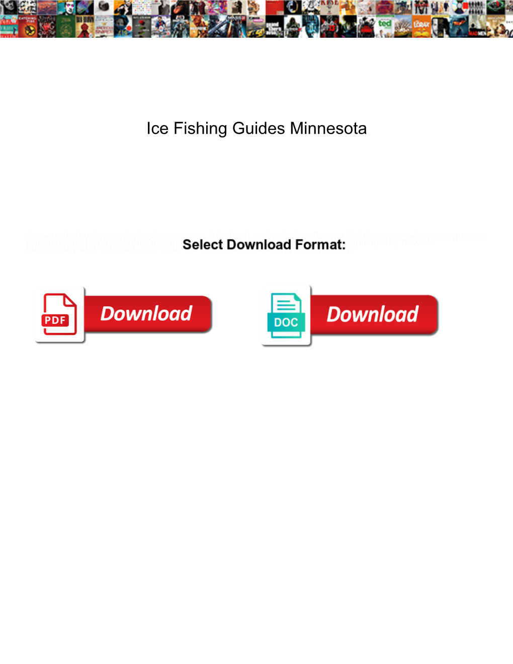 Ice Fishing Guides Minnesota