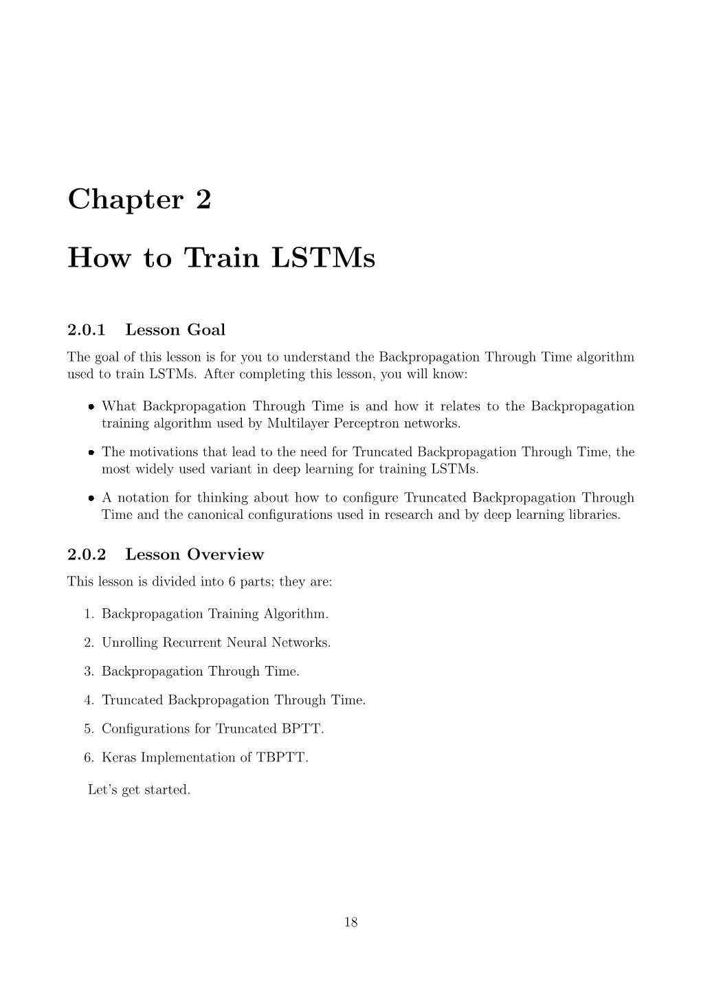Chapter 2 How to Train Lstms
