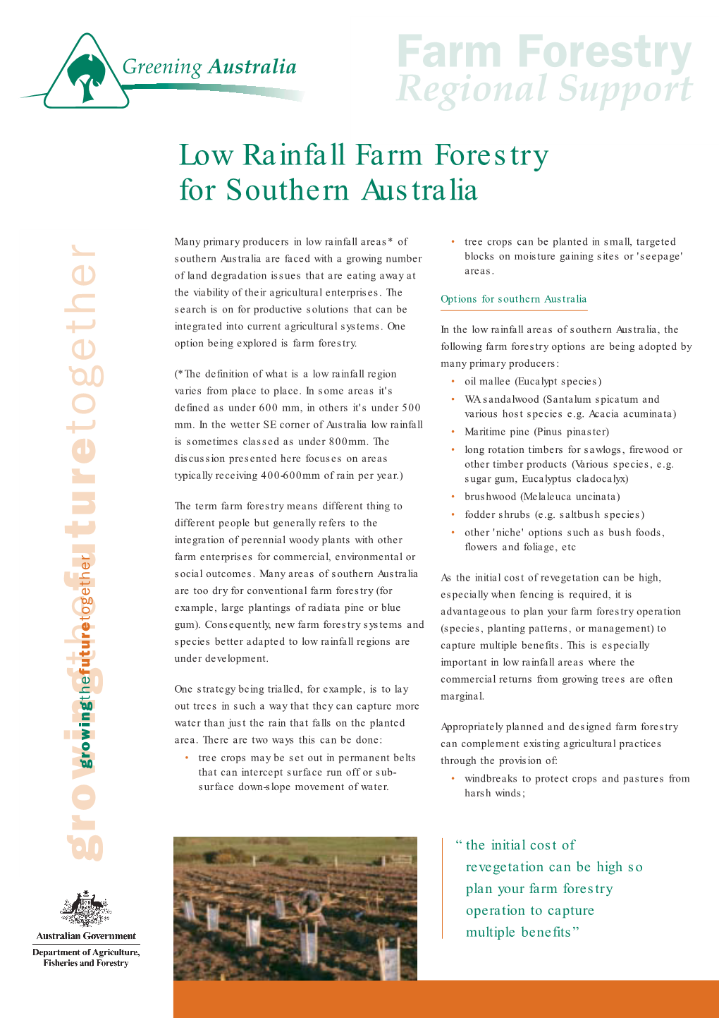 Low Rainfall Farm Forestry for Southern Australia