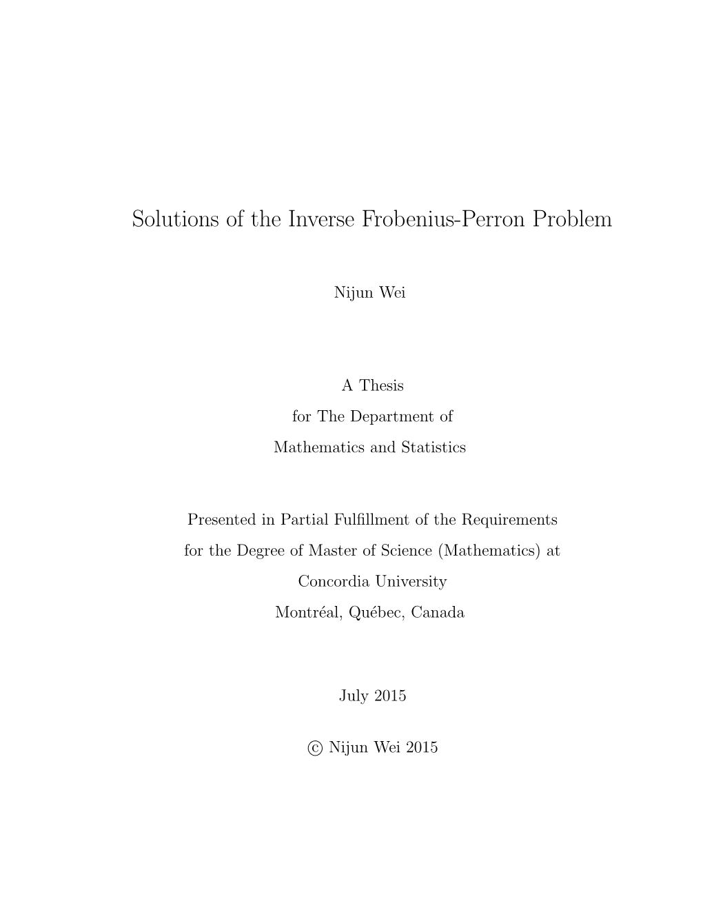 Solutions of the Inverse Frobenius-Perron Problem