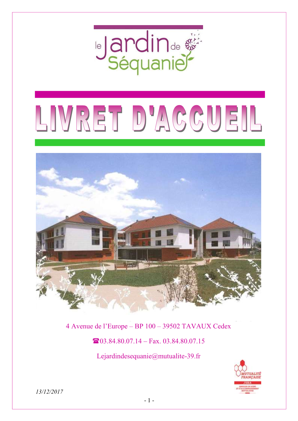 Livret D'accueil Du Résident