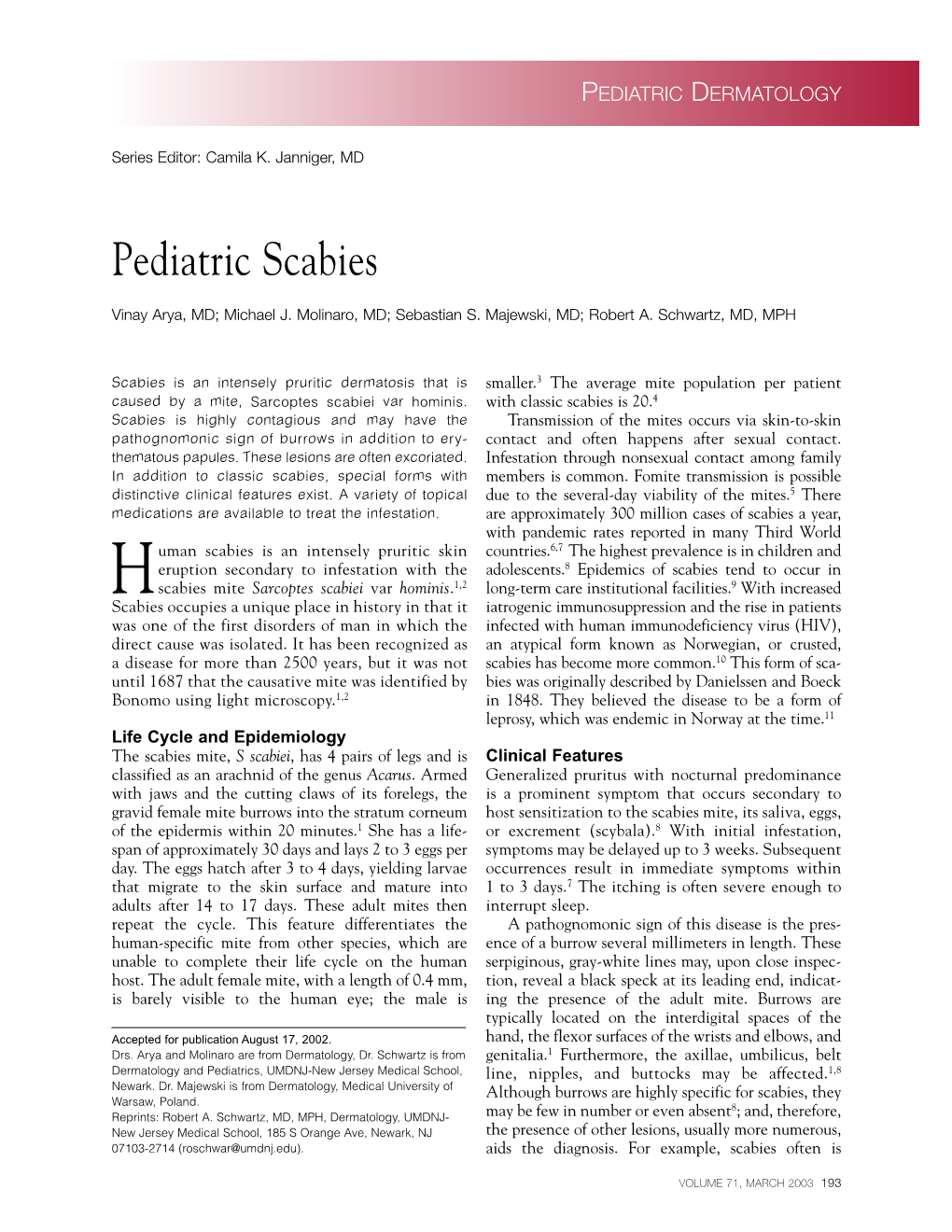 Pediatric Scabies