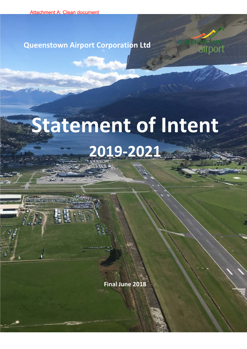 Queenstown Airport Corporation Ltd Statement of Intent 2019-2021