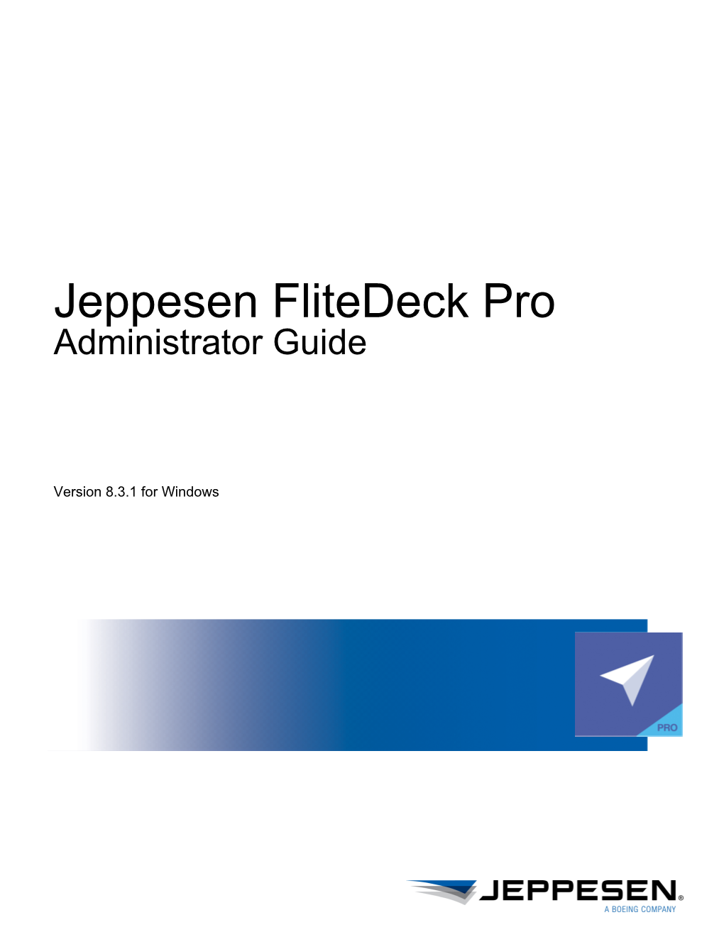 Jeppesen Flitedeck Pro Administrator Guide