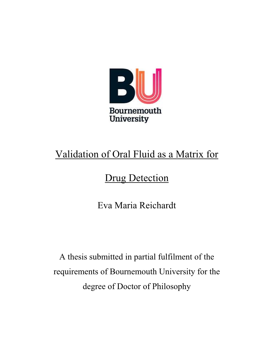 Validation of Oral Fluid As a Matrix for Drug Detection – Copyright Statement