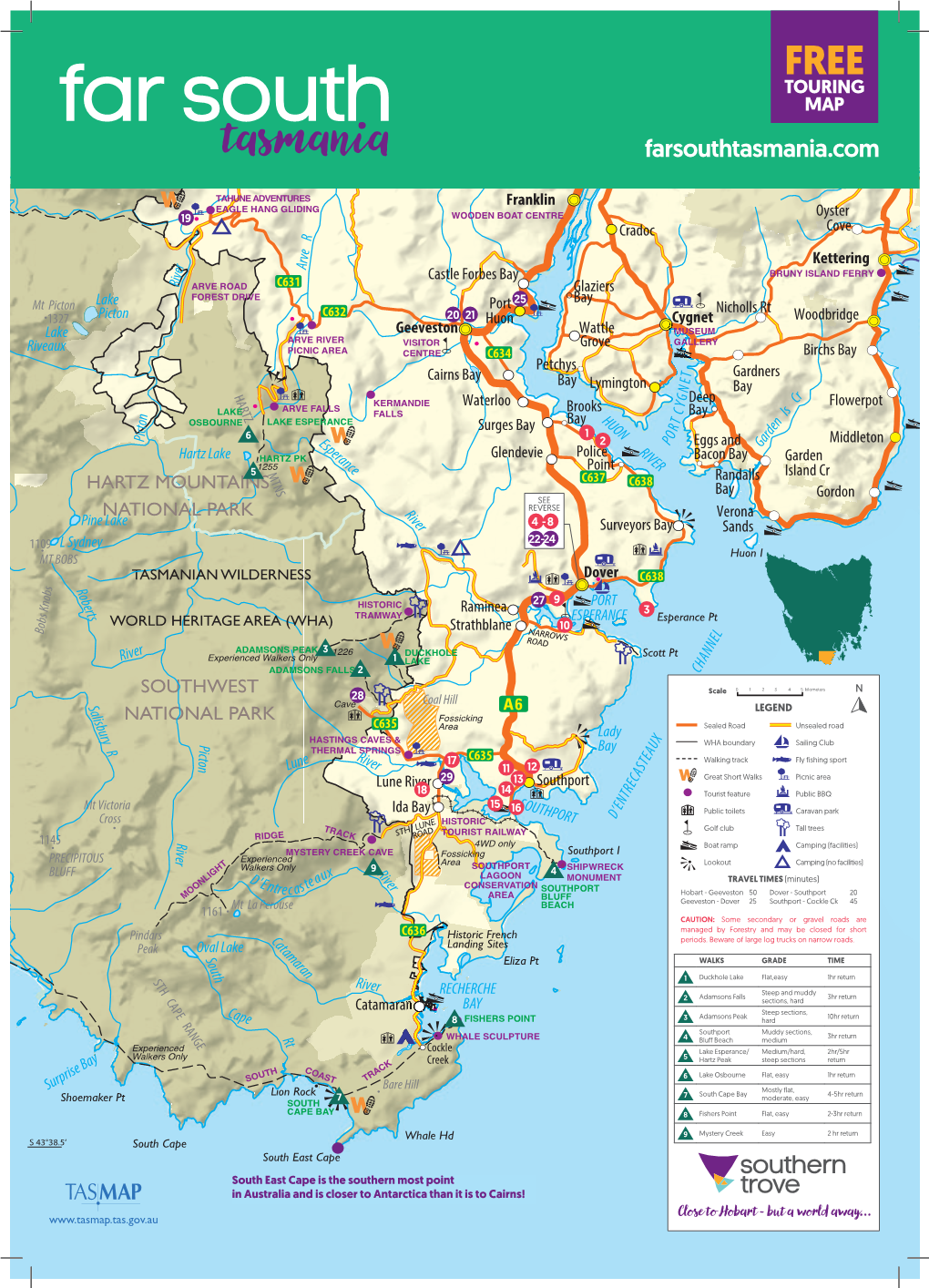 A4 Far South Touring Map 2019