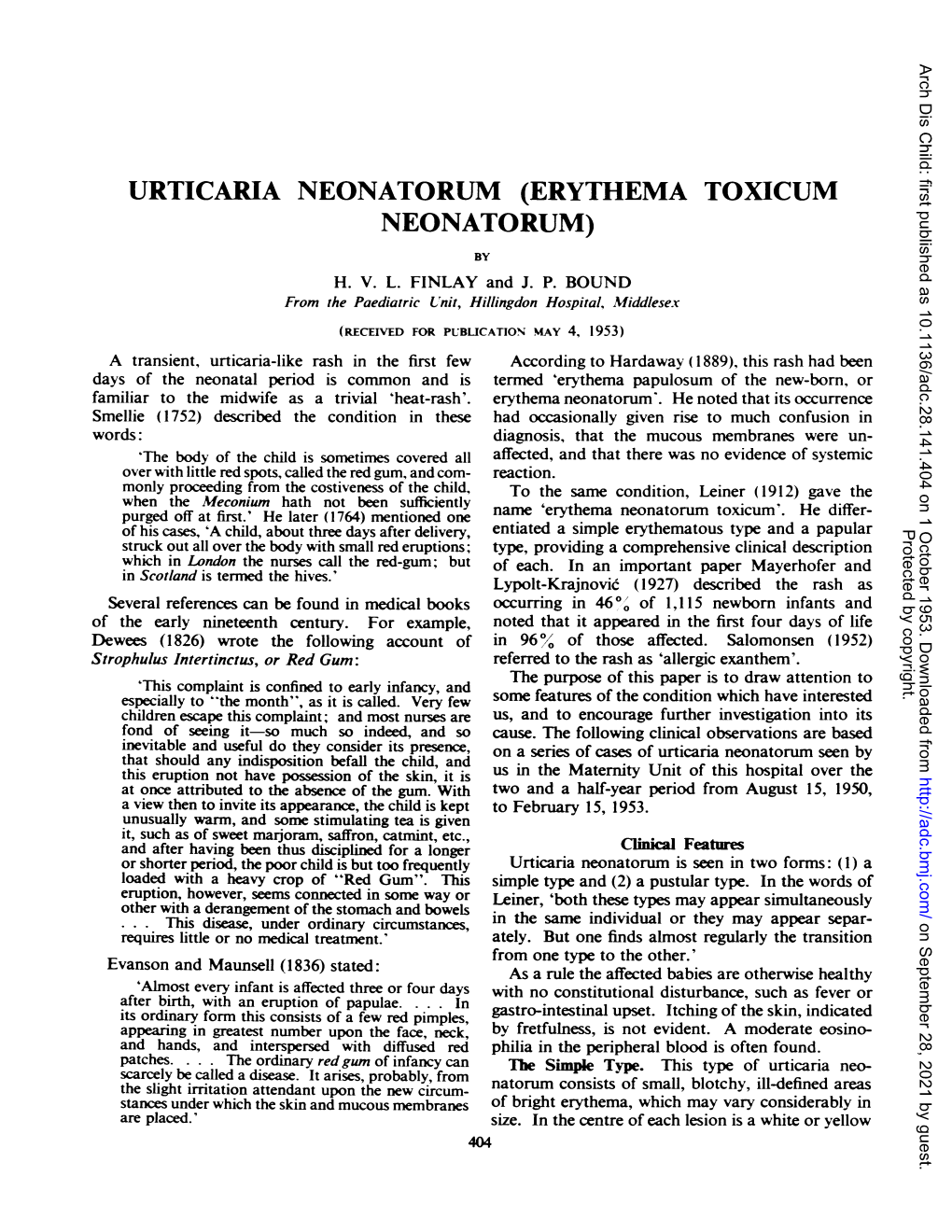 Urticaria Neonatorum (Erythema Toxicum Neonatorum) by H