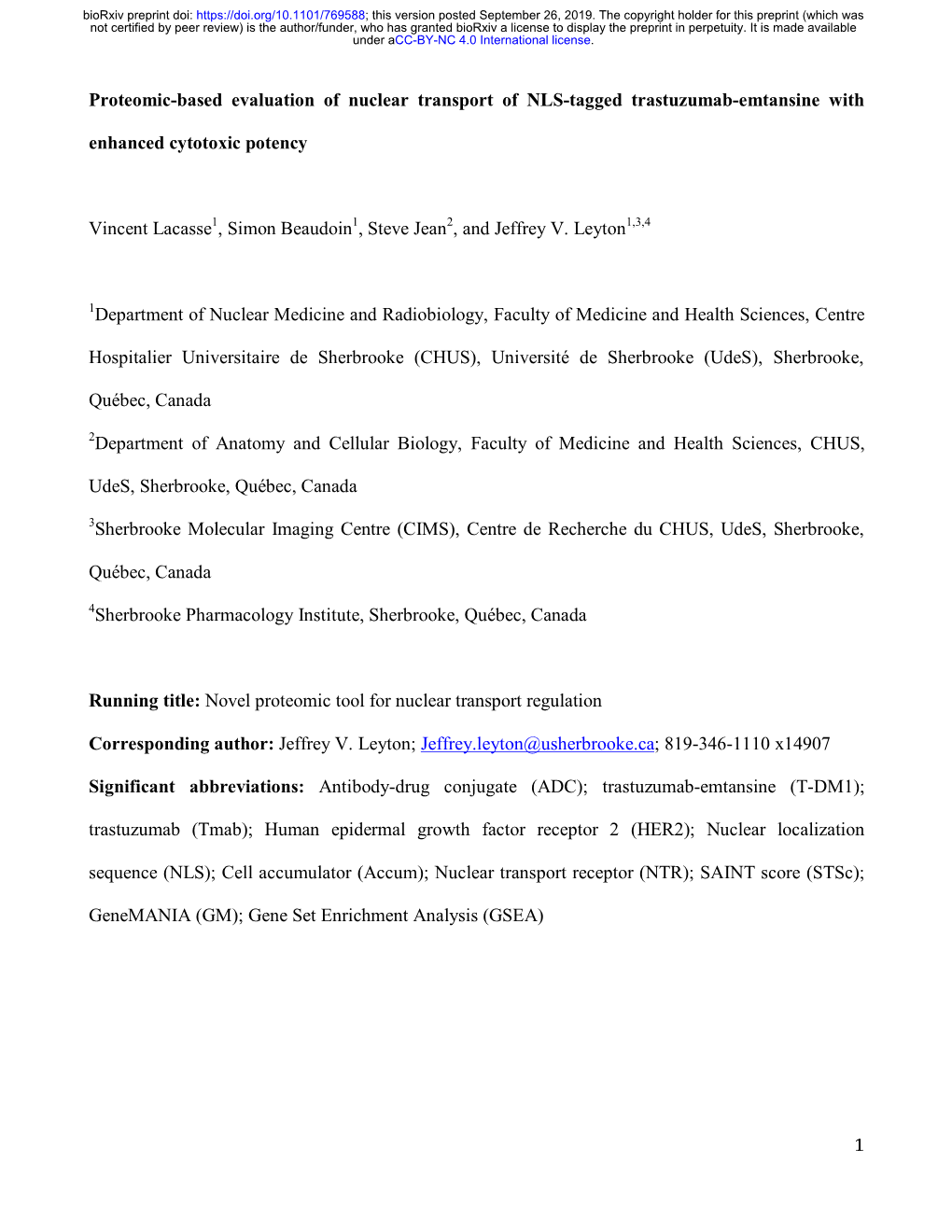 Proteomic-Based Evaluation of Nuclear Transport of NLS-Tagged Trastuzumab-Emtansine with Enhanced Cytotoxic Potency