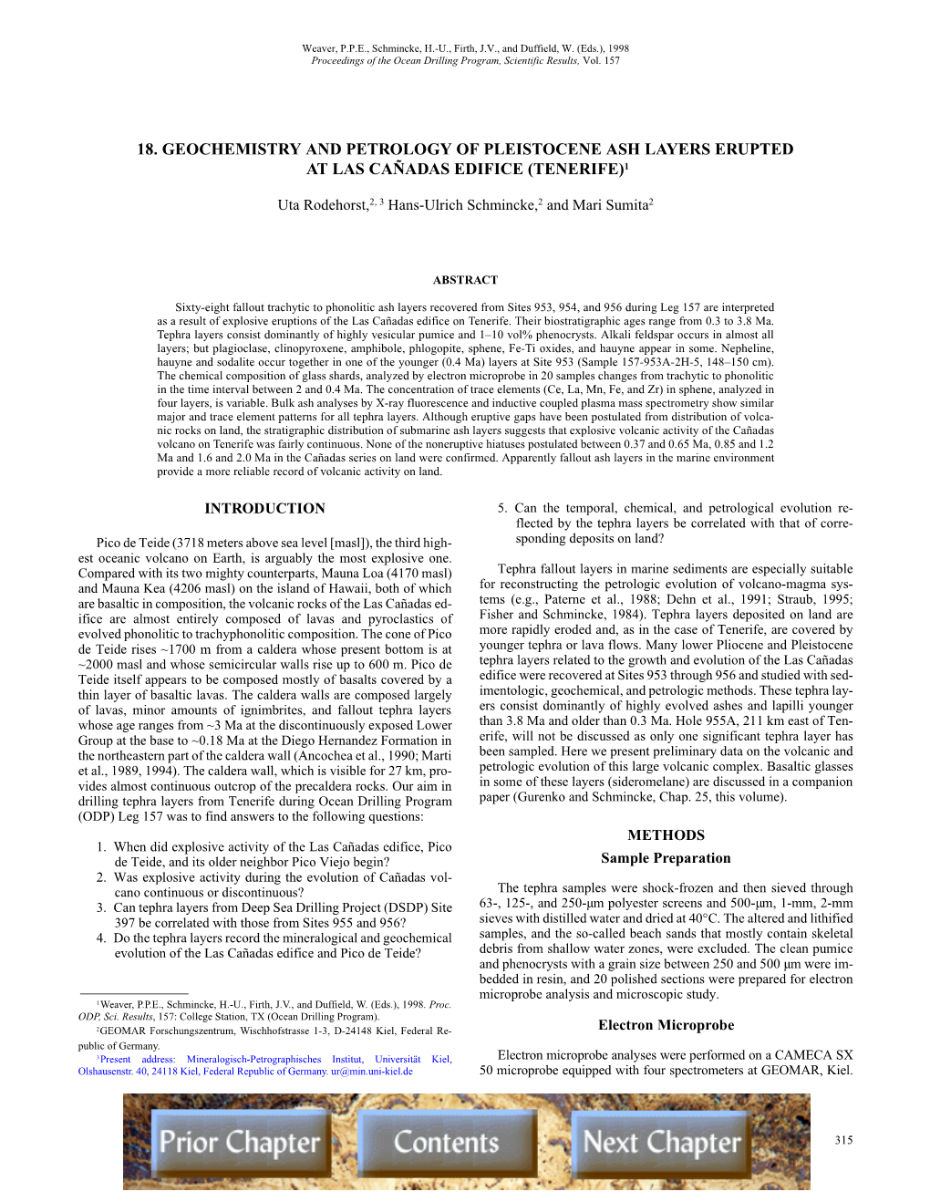 Geochemistry and Petrology of Pleistocene Ash Layers Erupted at Las Cañadas Edifice (Tenerife)1