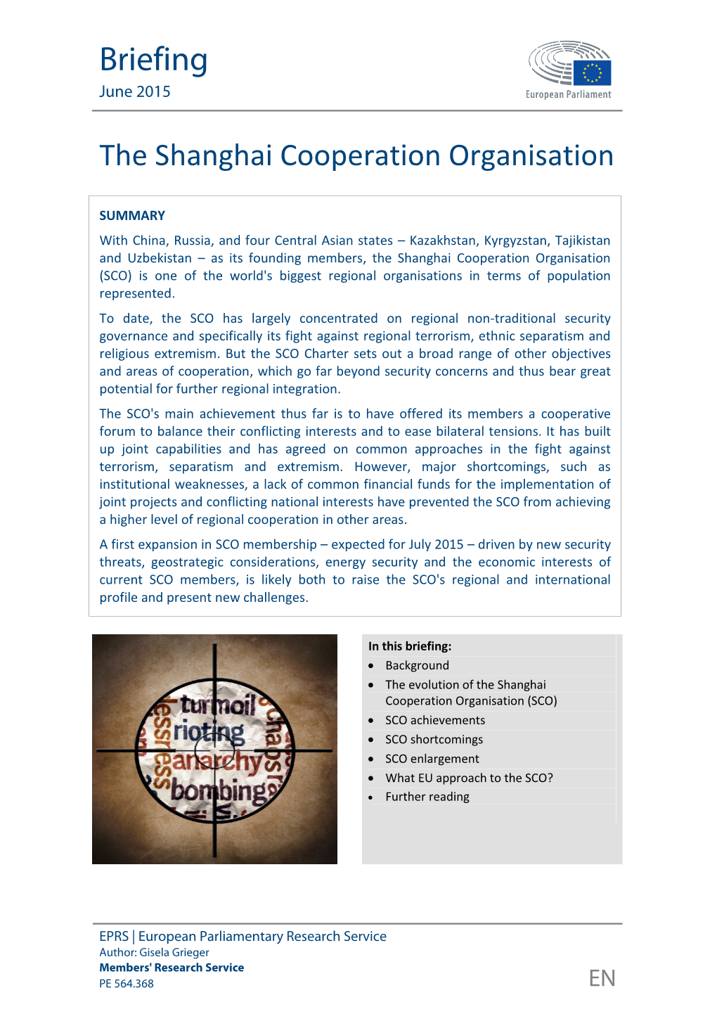 The Shanghai Cooperation Organisation