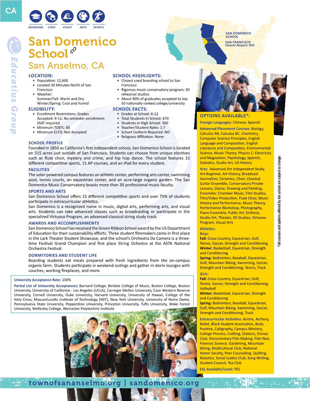 San Domenico School Profile