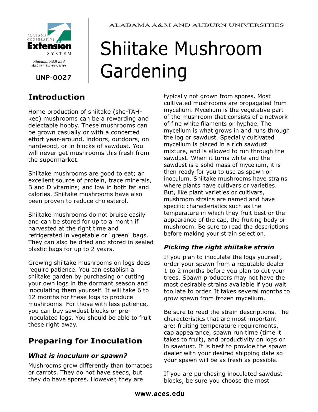 Shiitake Mushroom Gardening 3 Soak These Logs Prior to Inoculation to Insure • Use a Spawn Gun Or Moculation Tool Good Log Moisture