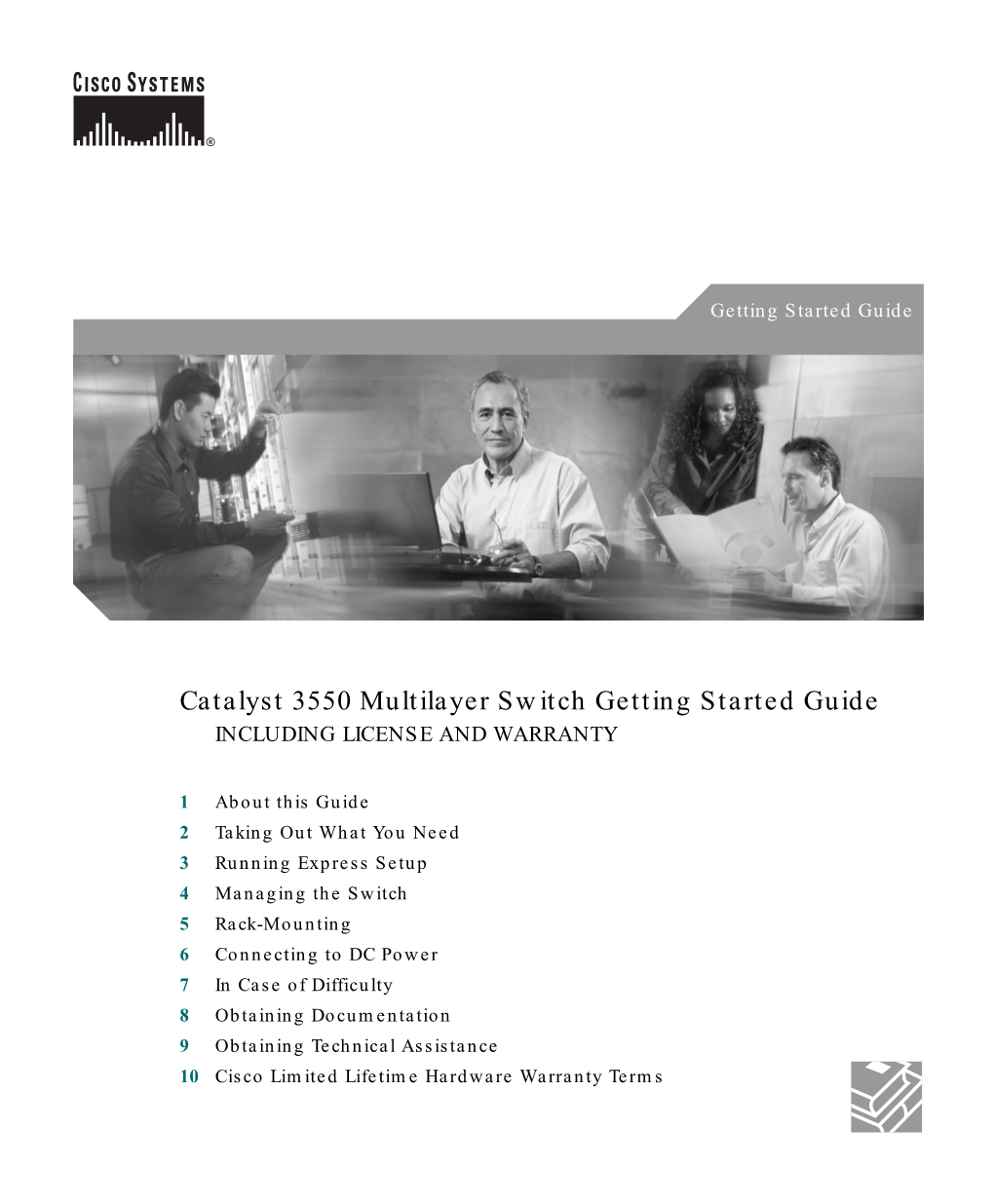 Catalyst 3550 Multilayer Switch Getting Started Guide INCLUDING LICENSE and WARRANTY