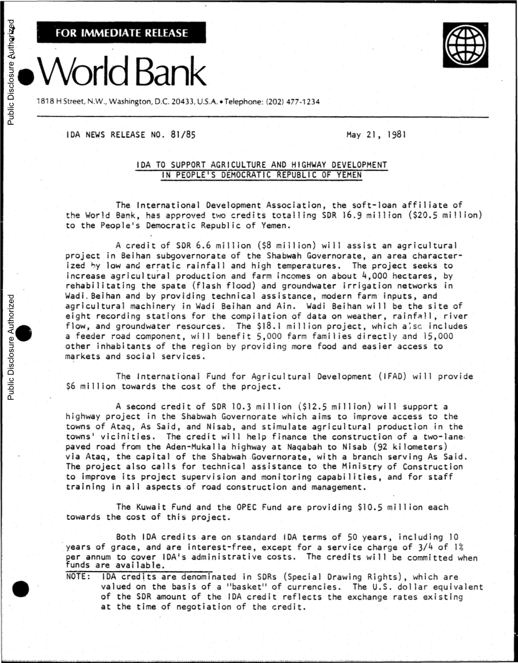 World Bank Document