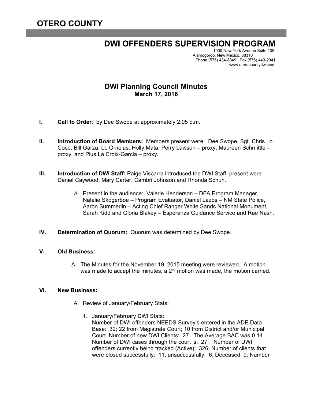 DWI Planning Council Minutes s1