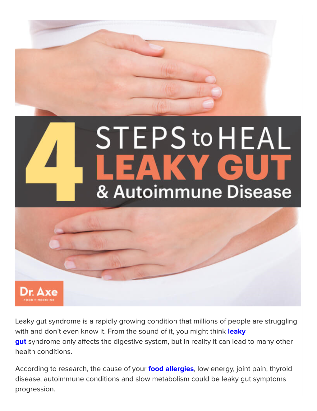 Leaky Gut Syndrome Is a Rapidly Growing Condition That Millions of People Are Struggling with and Don’T Even Know It