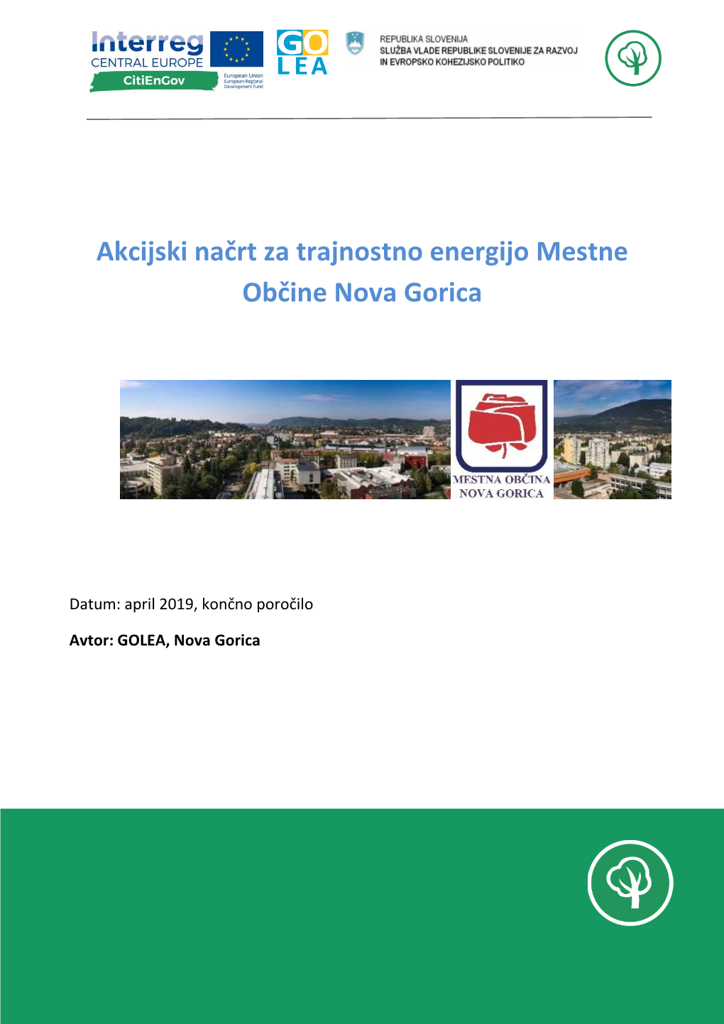 Akcijski Načrt Za Trajnostno Energijo Mestne Občine Nova Gorica