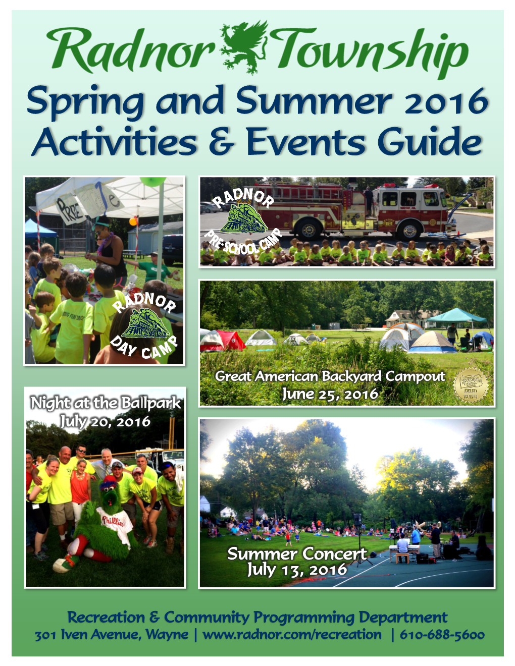 Spring and Summer 2016 Activities & Events Guide