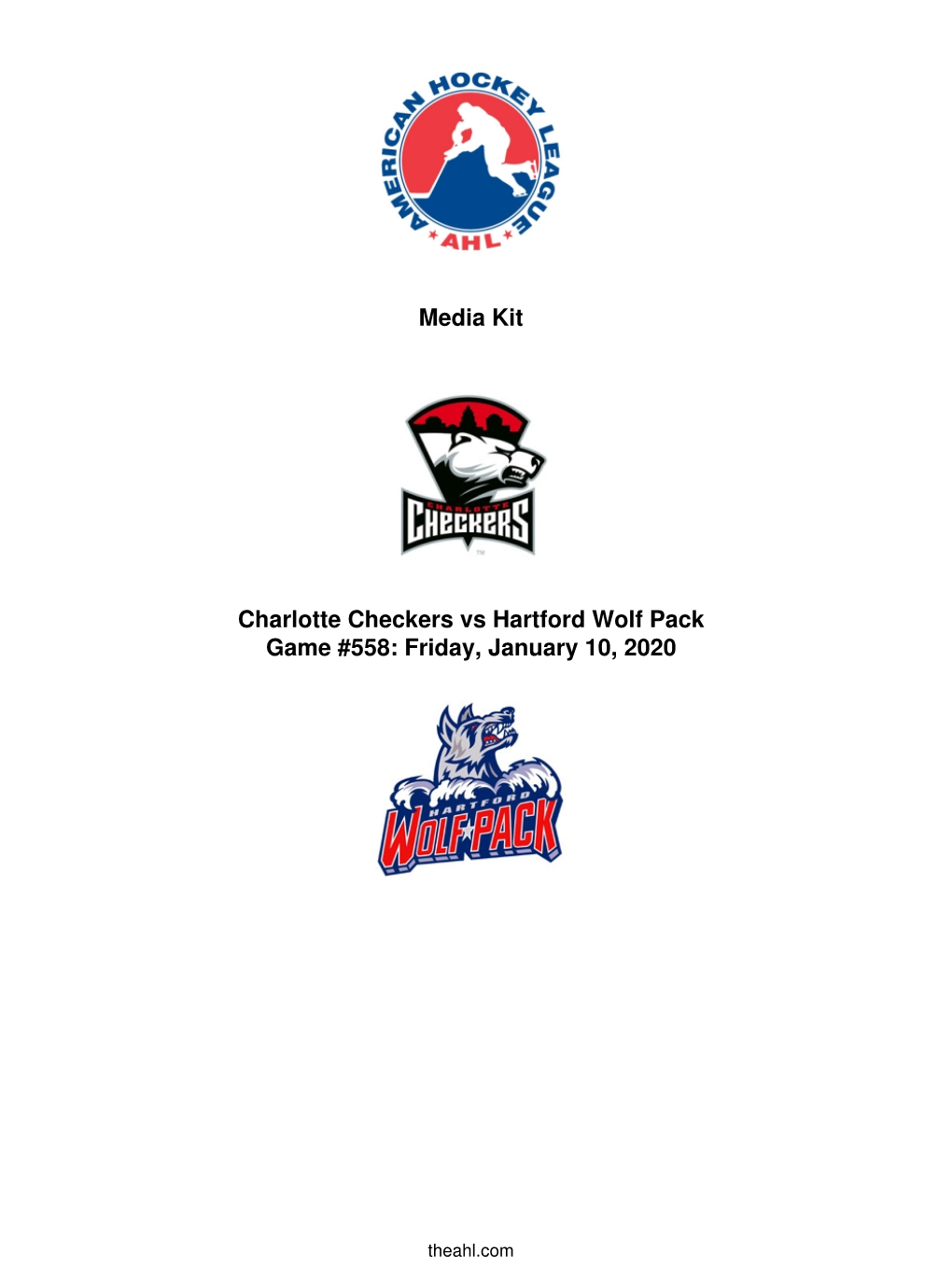 Media Kit Charlotte Checkers Vs Hartford Wolf Pack Game #558