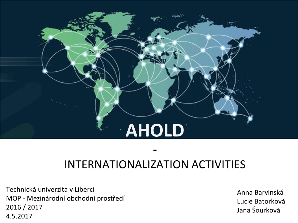 Ahold - Internationalization Activities