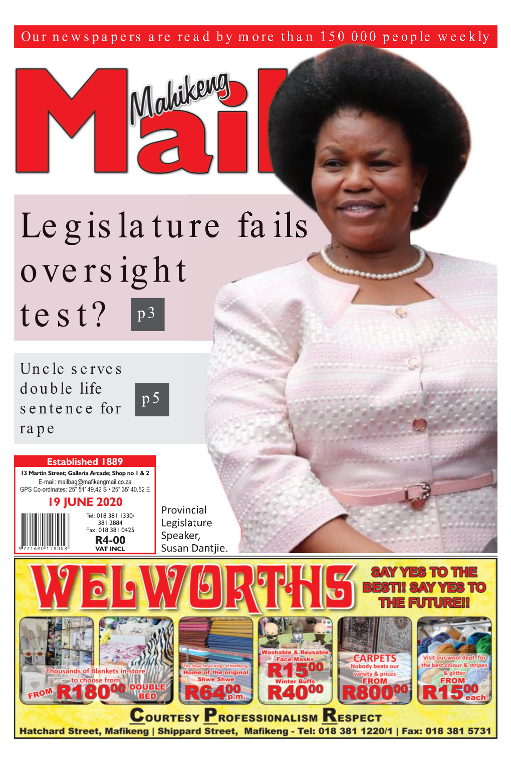 Legislature Fails Oversight Test? P3